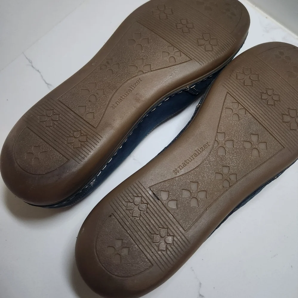 Naturalizer EUC Kipper Teal Blue Suede Size 12W Leather Loafer Flats Shoes - Picture 6 of 12